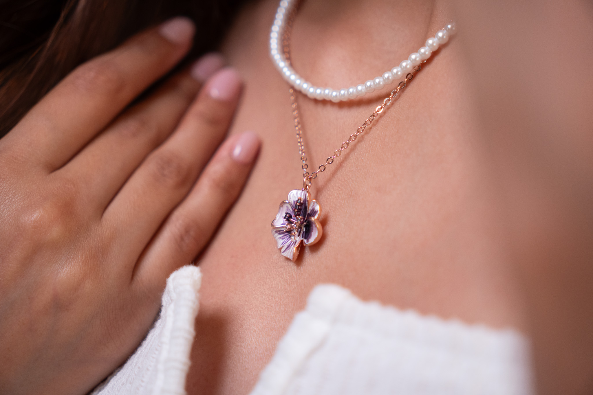 Blossom Pearl Flower Jewellery Set