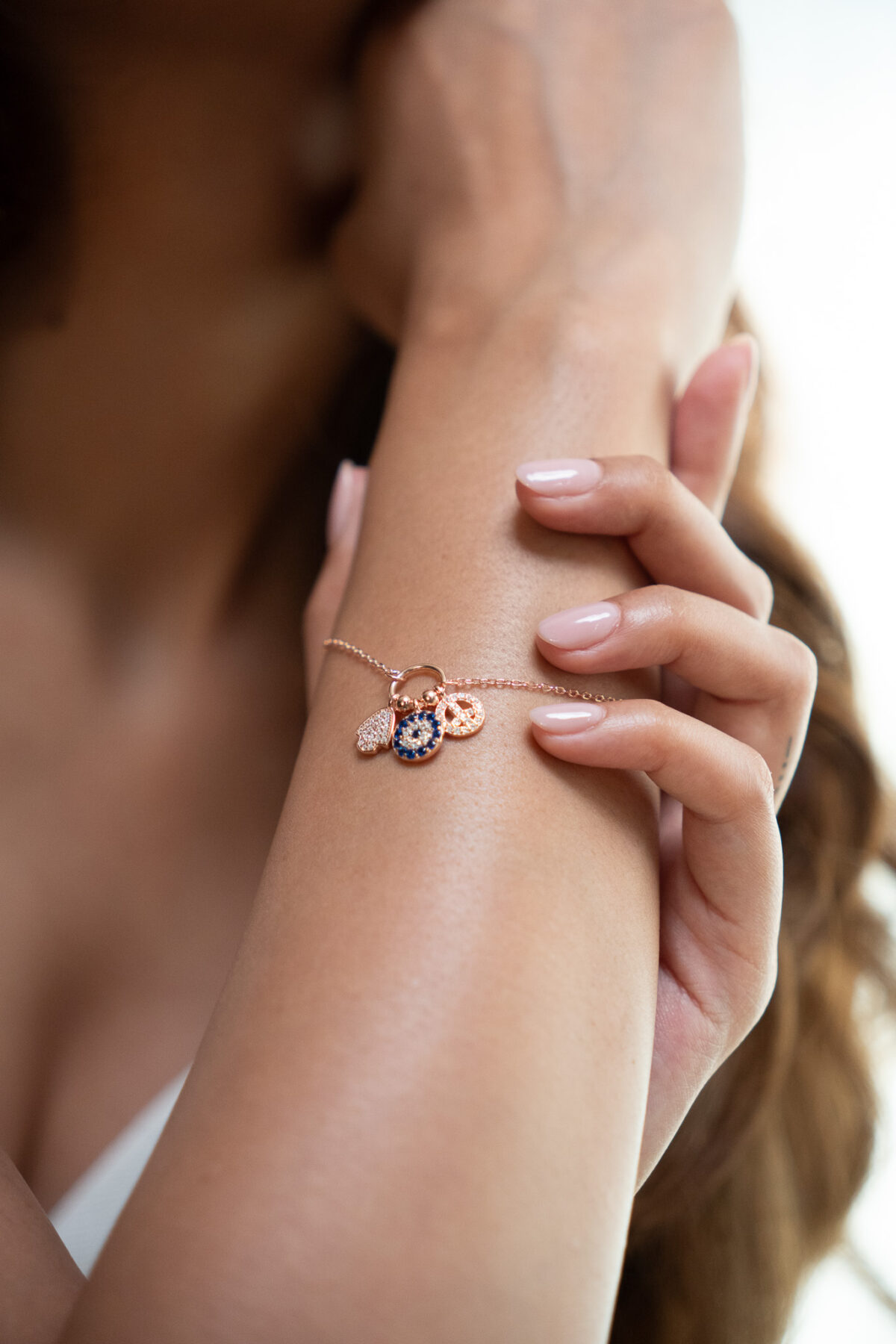 Charm Bracelet with Pave Detailing